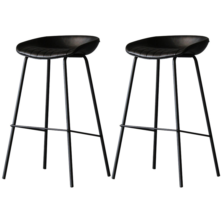 Tabouret de bar de salon en cuir en cuir en cuir industriel avec place de salon avec siège de seau