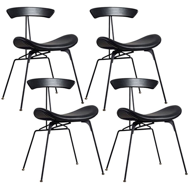 Industrial Black Counter Stools Iron Upholstered Bar Stools Bristol with Contoured Seat