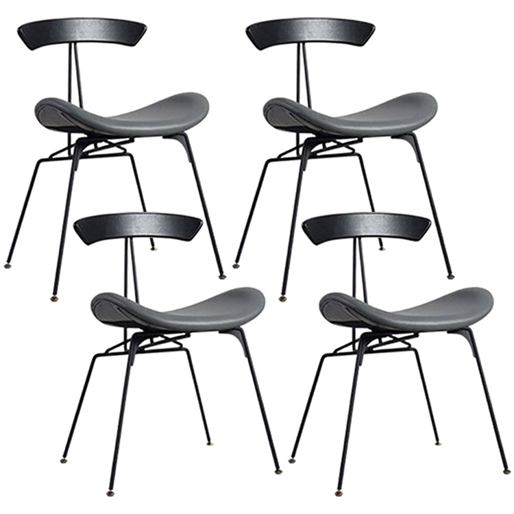 Industrial Black Counter Stools Iron Upholstered Bar Stools Bristol with Contoured Seat