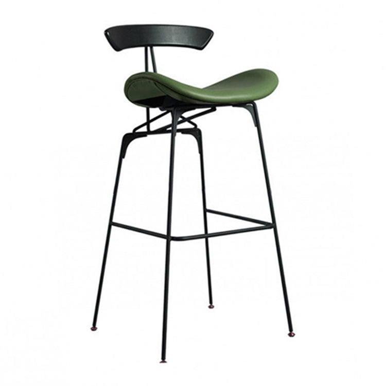 Industrial Black Counter Stools Iron Upholstered Bar Stools Bristol with Contoured Seat