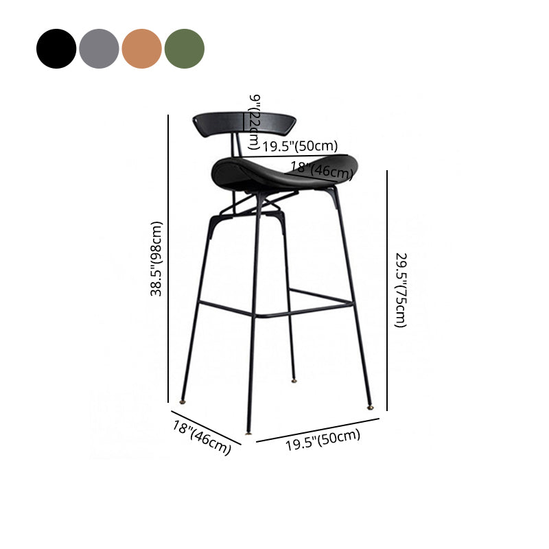 Taburetes de mostrador negro industrial taburetes de bar tapizado de hierro Bristol con asiento contorneado