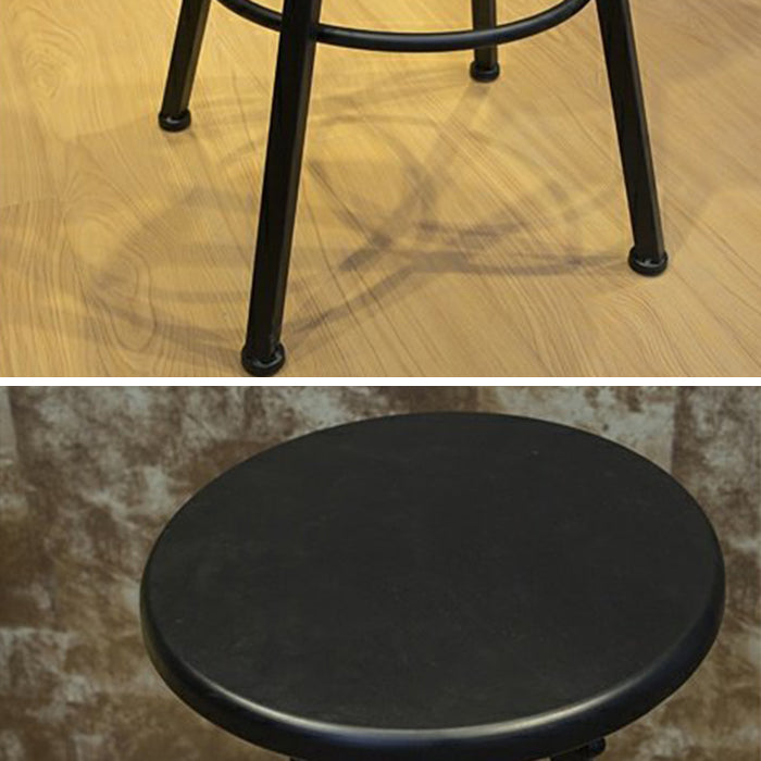 Hauteur réglable en métal Barstools Industriel Style Backless Counter Counter Black
