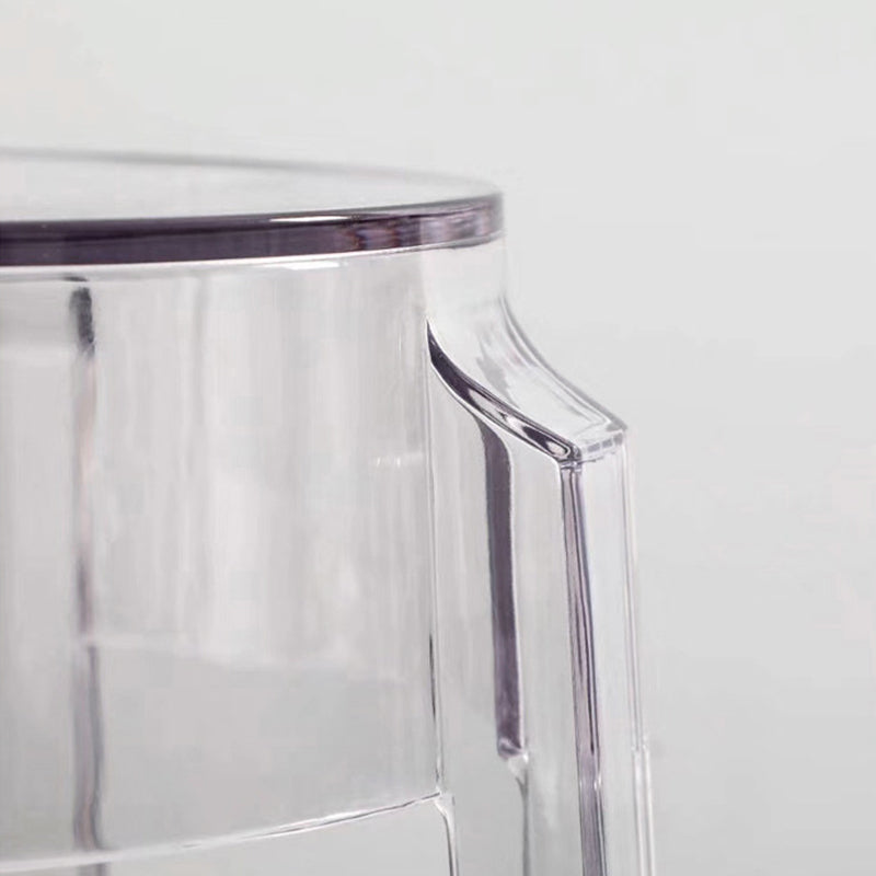 Taburete de barra de plástico transparente de estilo nórdico de 30 pulgadas para comedor para comedor