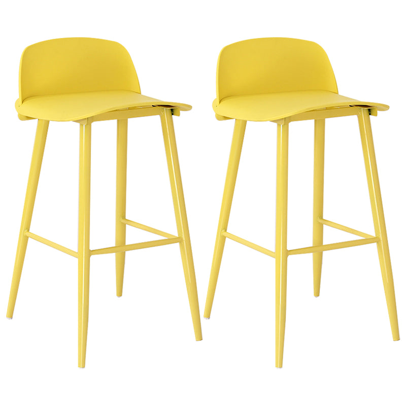 Nordic Style Plastic Barstool Colorful 4 Legs Bar Stool for Living Room