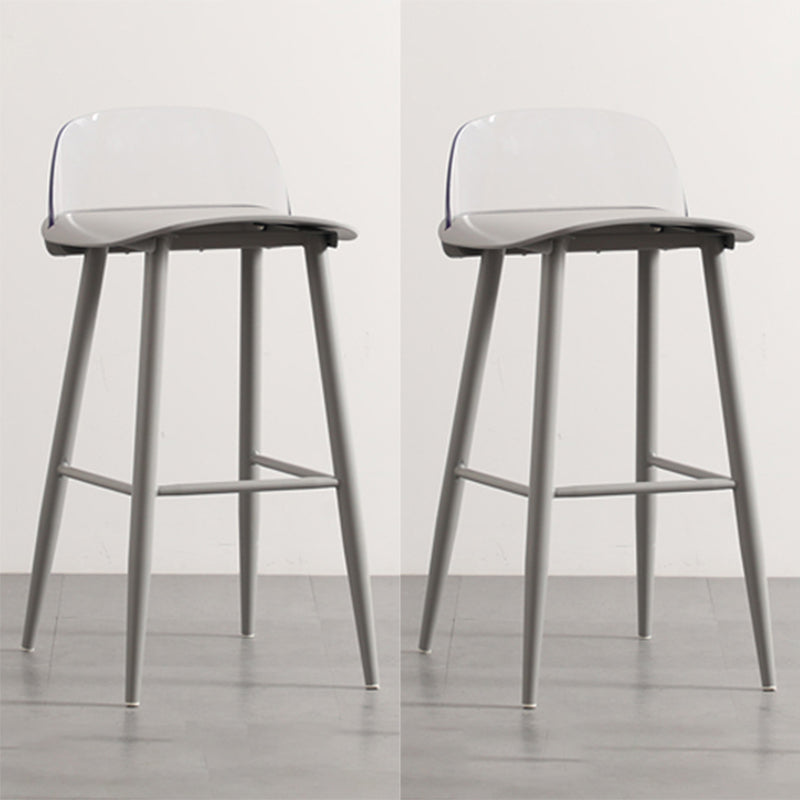 Tabouret de bar à 4 jambes en plastique de style nordique pour le salon