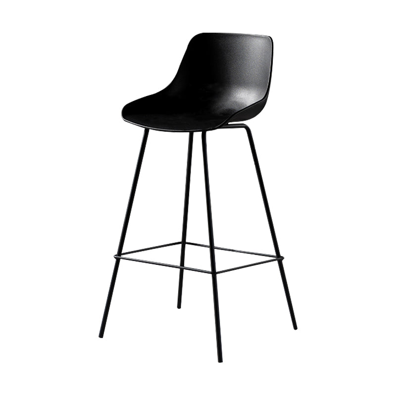 Tabourets de comptoir en plastique métallique scandinave tabouret de bar intérieur bas arrière avec siège de seau