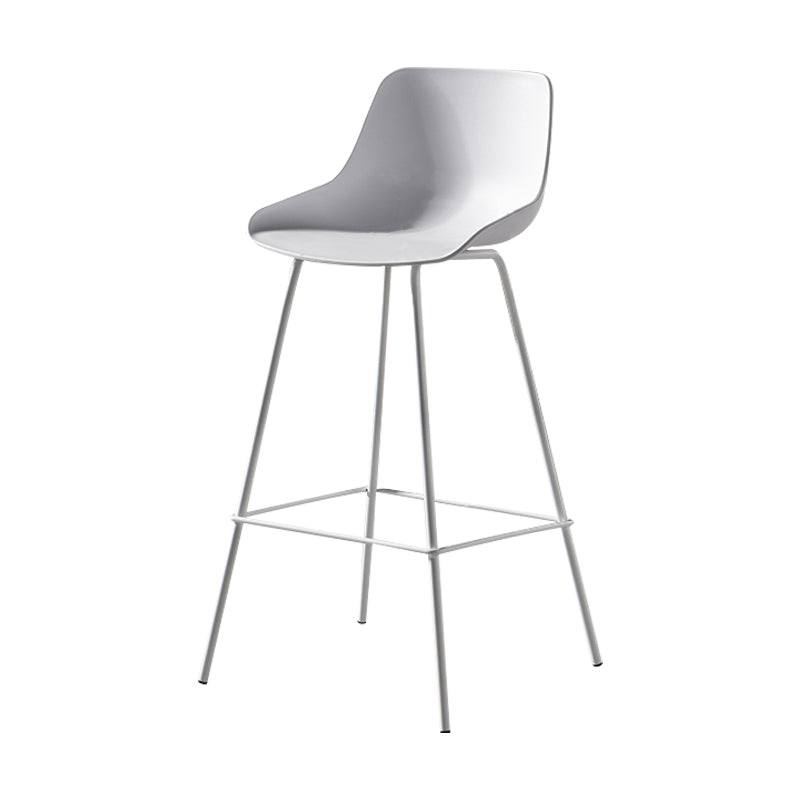 Tabourets de comptoir en plastique métallique scandinave tabouret de bar intérieur bas arrière avec siège de seau