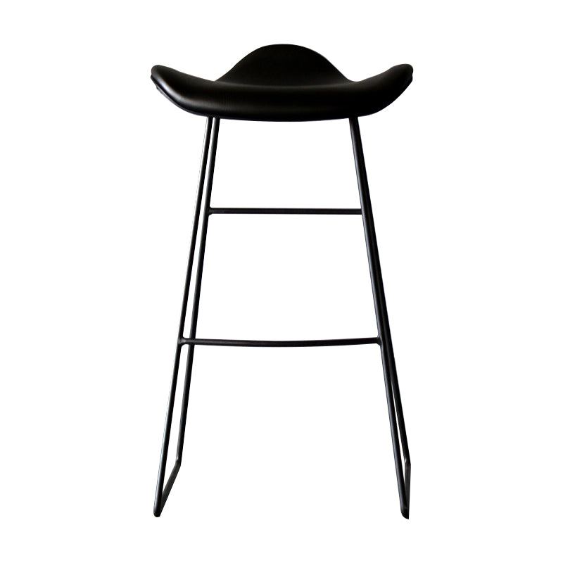 Tabouret de comptoir Bristol à élément de bar en cuir PU noir