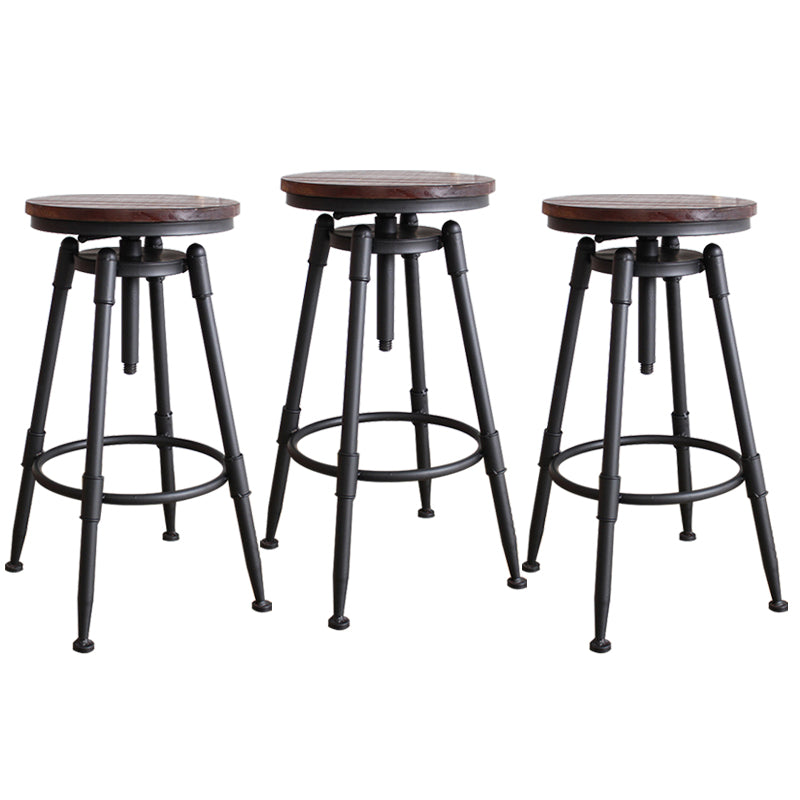 Tabouret de bar industriel rotatif Barstool de 4 pieds pour ensemble de salles à manger de 3