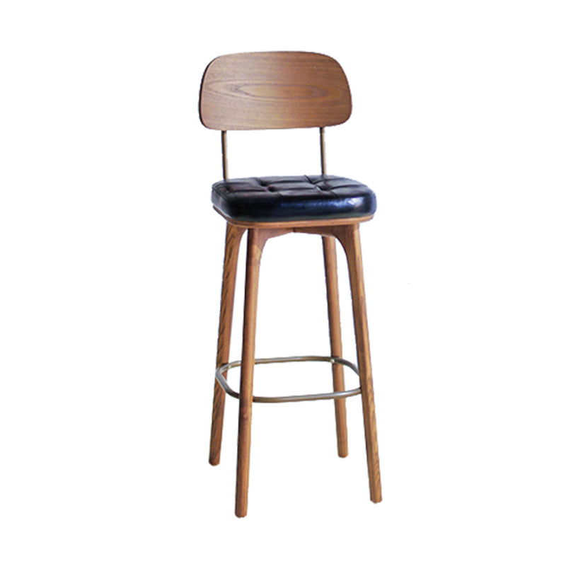 Industrial Style Counter Stools Wood Upholstered Bar Stools Bristol with Square Seat