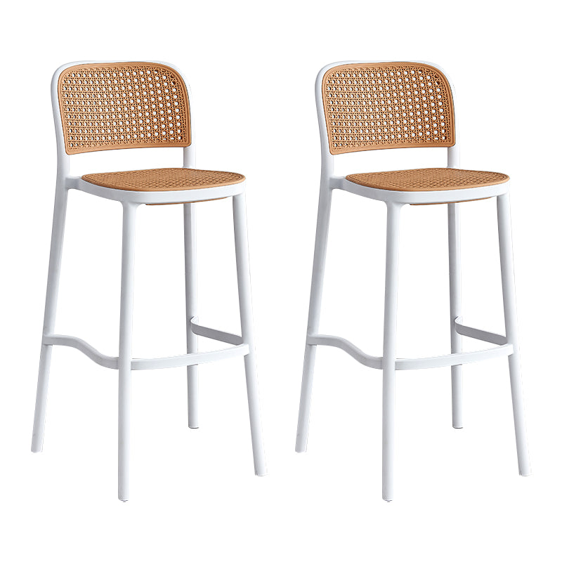 Tabouret de bar moderne en plastique carré en plastique se tabouret de comptoir arrière bas pour café