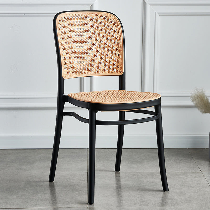 Tabouret de bar moderne en plastique carré en plastique se tabouret de comptoir arrière bas pour café