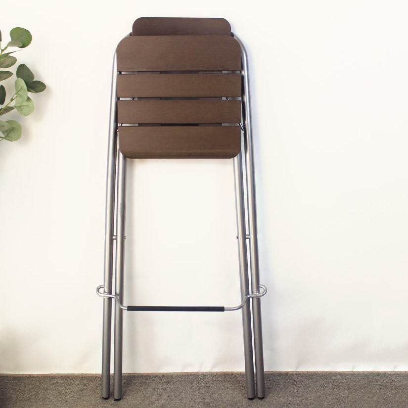 Dossier de comptoir pliant moderne tabouret de bar de salon en acier avec repose-pieds