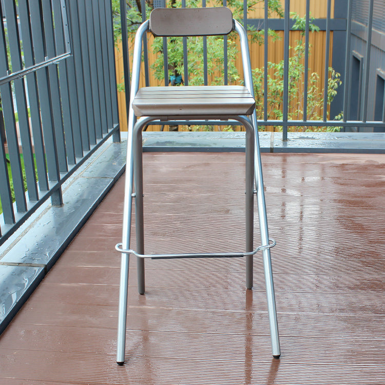 Dossier de comptoir pliant moderne tabouret de bar de salon en acier avec repose-pieds