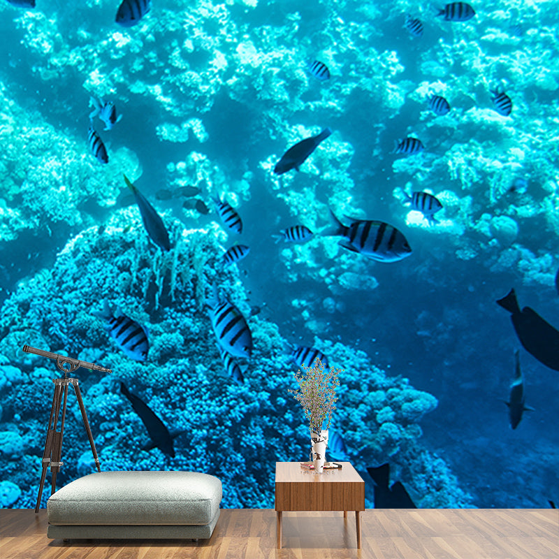 Tropical Fish Murals Contemporary Environment Friendly Wall Art for Sleeping Room