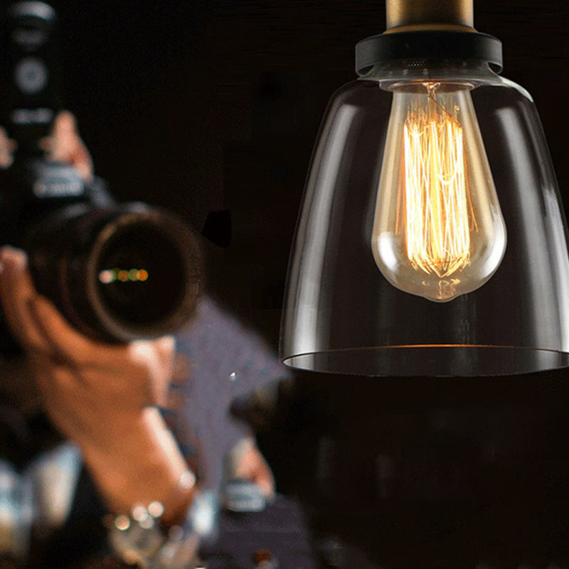 Einzellicht industrieller Stil Anhänger Leuchte Fixierglas hängendes Licht