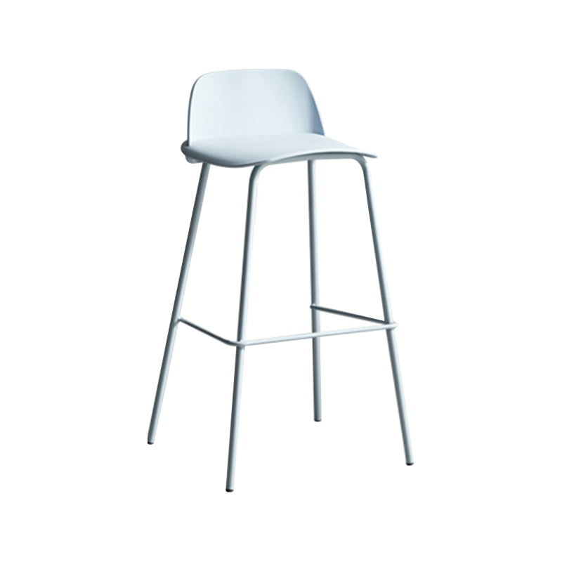 Contemporary Counter & Bar Stool Armless Plastic Indoor Bar Stool with Footrest