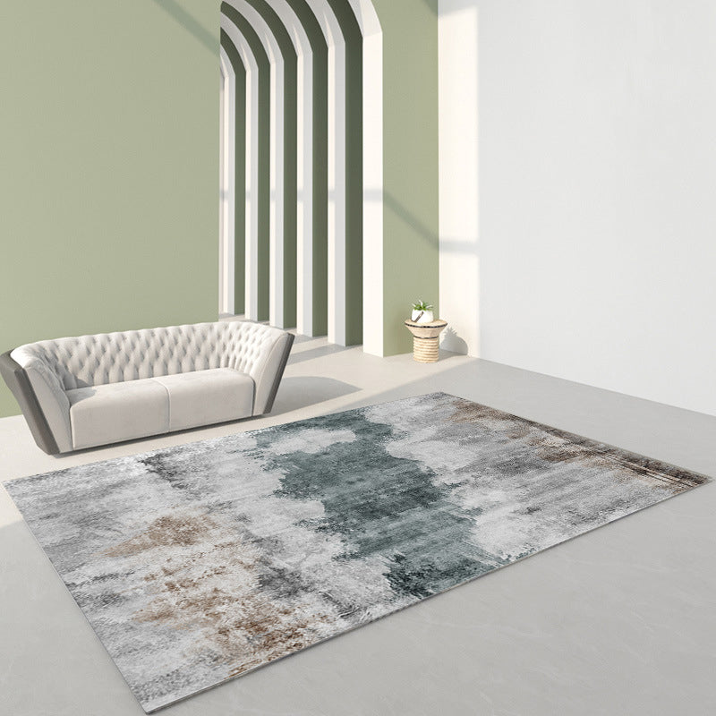 Grijs modern tapijt polyester industrieel tapijt niet-slip achterste tapijt voor salon