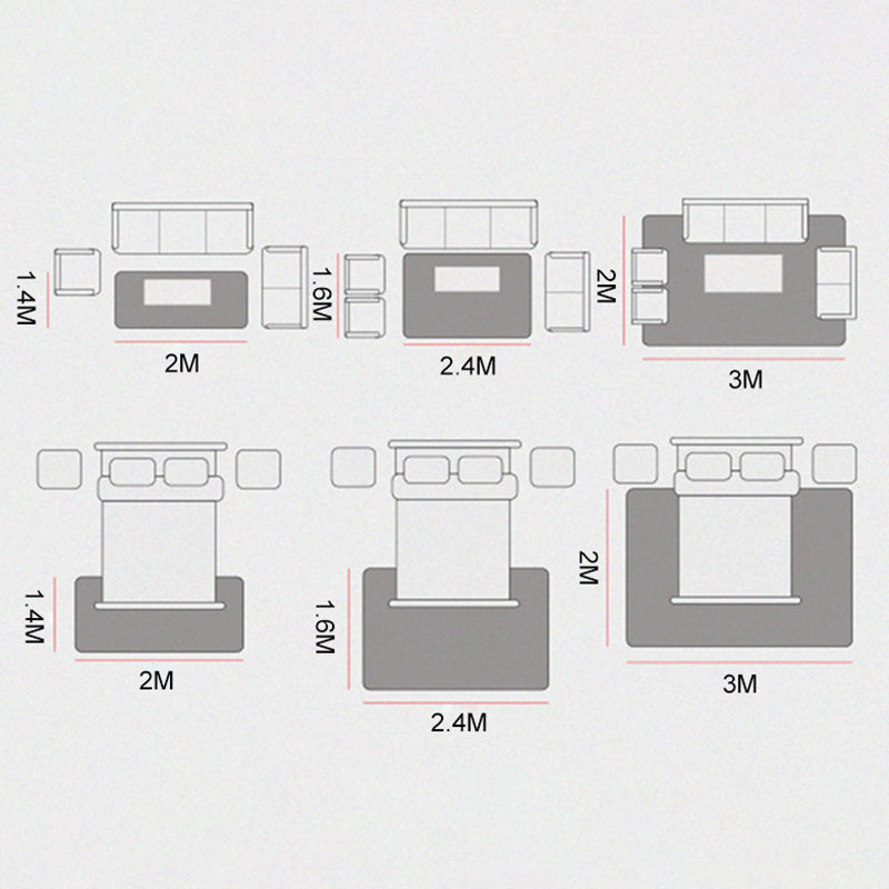 Grauer Modern Teppich Polyester Industrialteppich Nicht-Rutsch-Backing Teppich für Salon Room