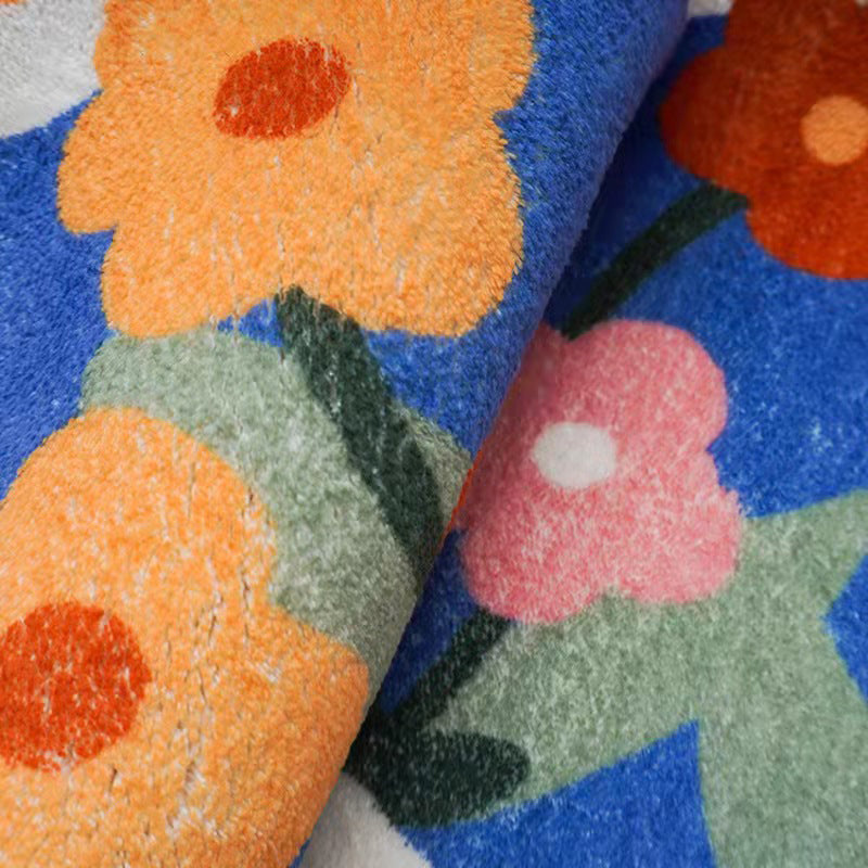 Groen trendy tapijt polyester modern tapijt wasbaar tapijt voor woonkamer
