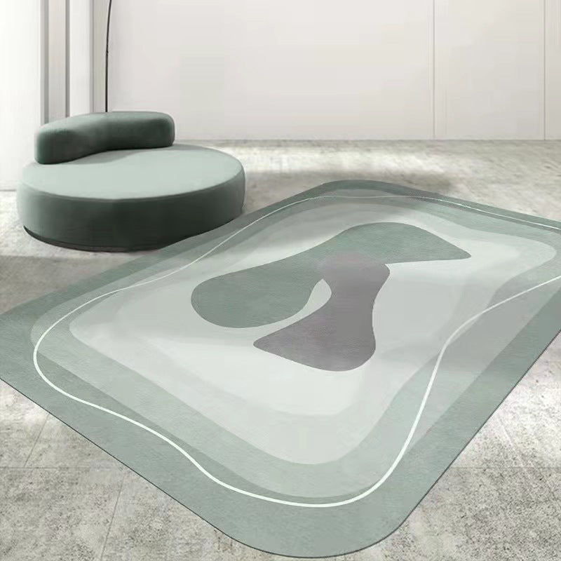 Tappeto casual rampa di rampa verde chiaro tappeto lavabile per decorazioni per la casa