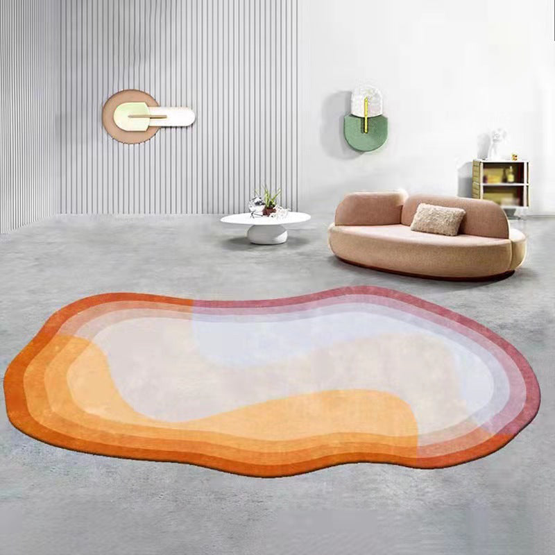 Hellgrüner Verlaufsrampteppich Polyester lässiger Teppich Waschbar Teppich für Wohnkultur