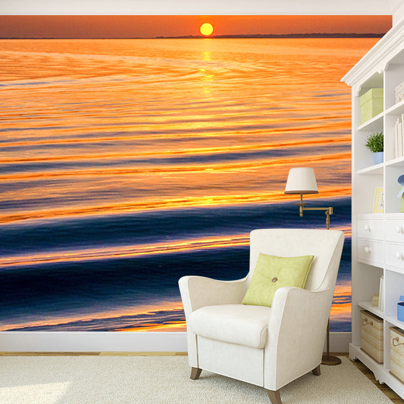 Tropical Beach Scenery Mural Wallpaper, Moisture Resistant, Personalized