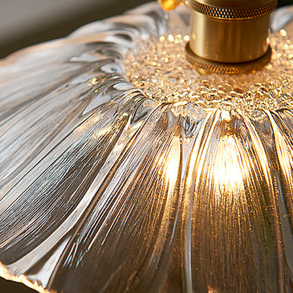 Luz colgante chispeada de vidrio en lámpara de colgación de cobre de estilo retro industrial
