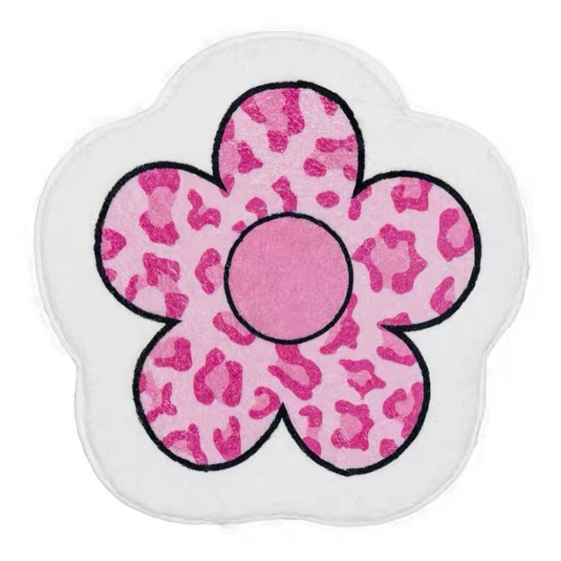 Tapis rose moderne en polyester tapis de taches de teinture pour la salle de dessin