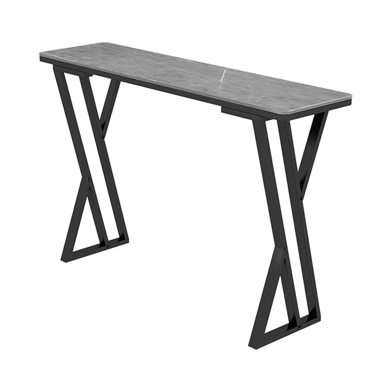 Stone Top Bar Table 42-inch Height Industrial Style Bistro Table for Restaurant