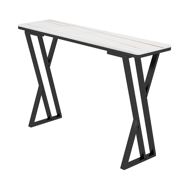 Stone Top Bar Table 42-inch Height Industrial Style Bistro Table for Restaurant