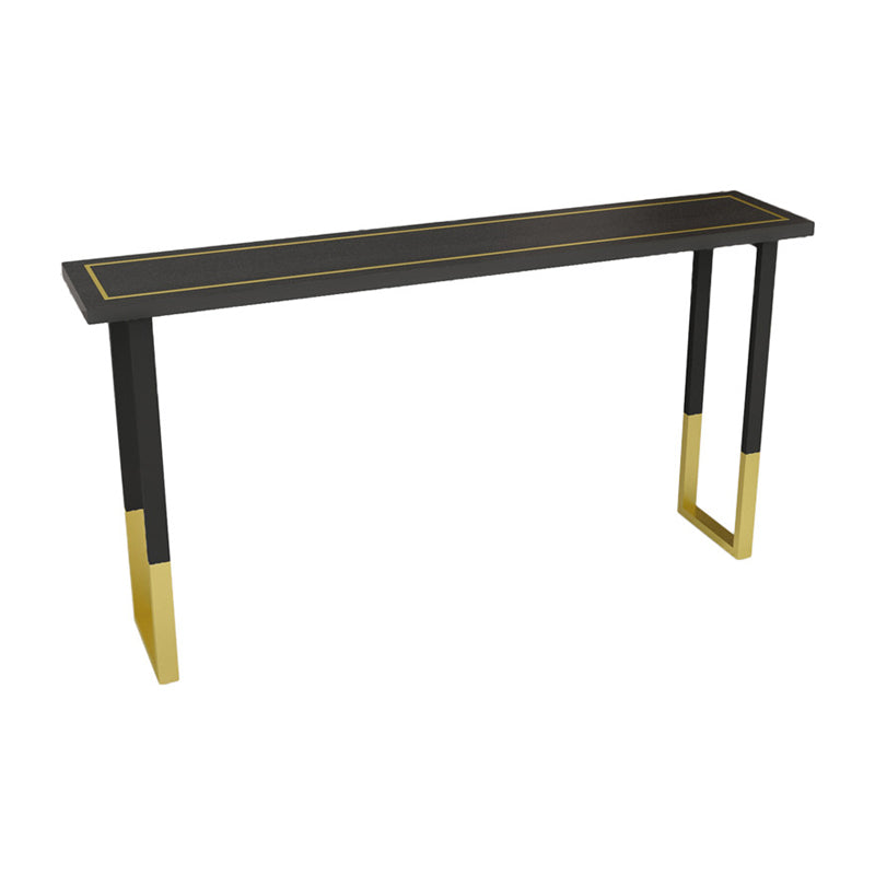 Glam Style Cocktail Bar Table 42-inch Height Wood Top Iron Frame Bar Table