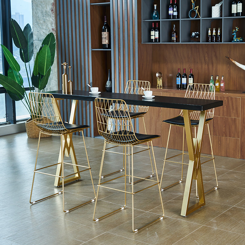 Tavolo da cocktail bar in altezza da 42 pollici tavolo in legno nero nordico per sala da pranzo