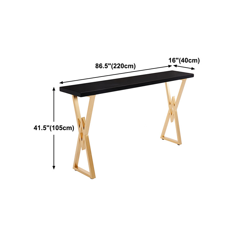 42-inch Height Cocktail Bar Table Nordic Black Wood Top Table for Dining Room