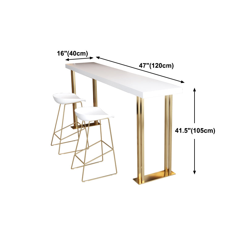 Table à manger au bar à intérieur rectangle