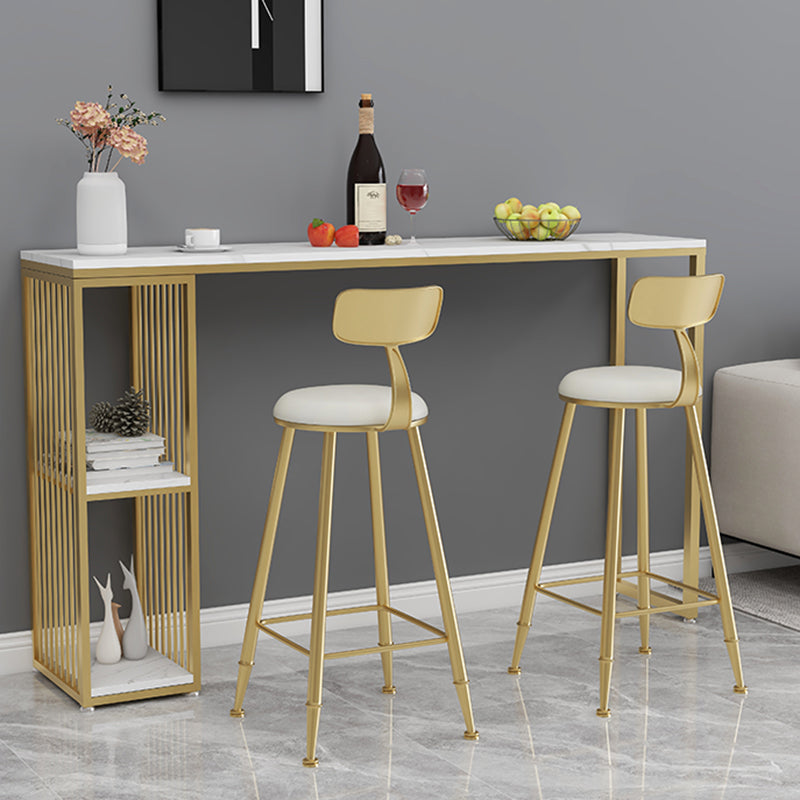 Woonkamer Moderne Patio Bar Tafel Marmeren rechthoek 2 plank Sled Bistro Bar Desk