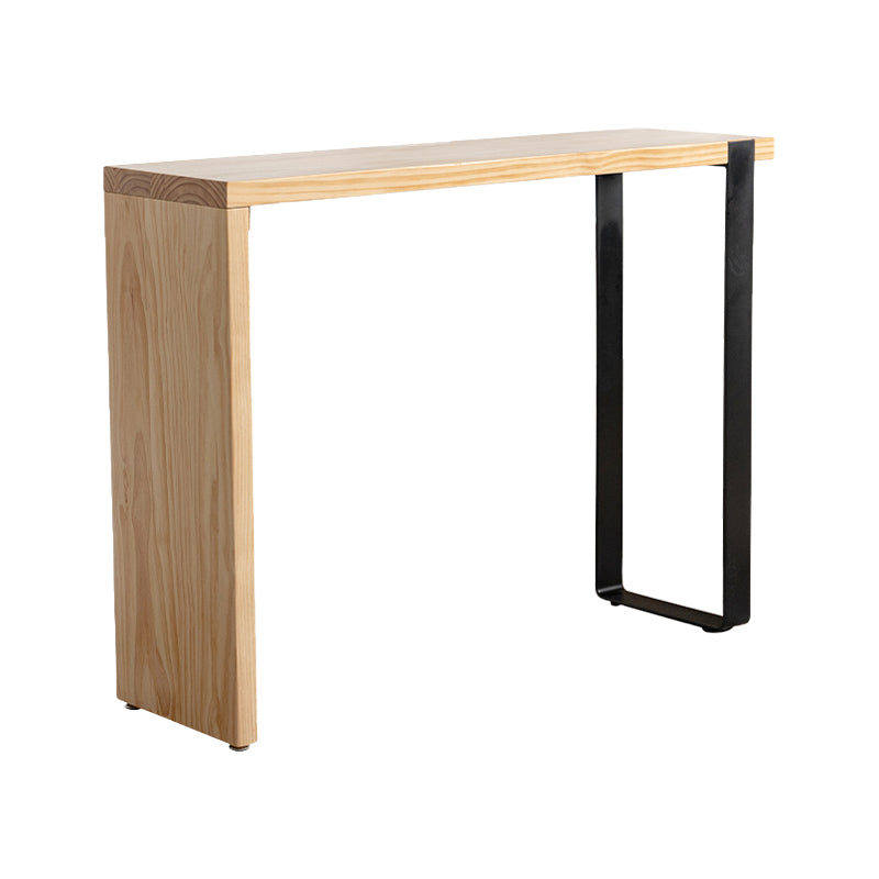 Mesa de barra de madera natural rectángulo rectángulo moderno de la sala de estar de la sala de estar de la sala de estar de trineo
