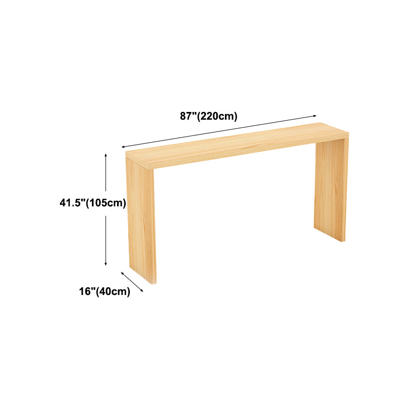 Innennatürlicher Holz Bistro -Tisch moderne Rechteck -Schlitten -Cocktailstange Tisch