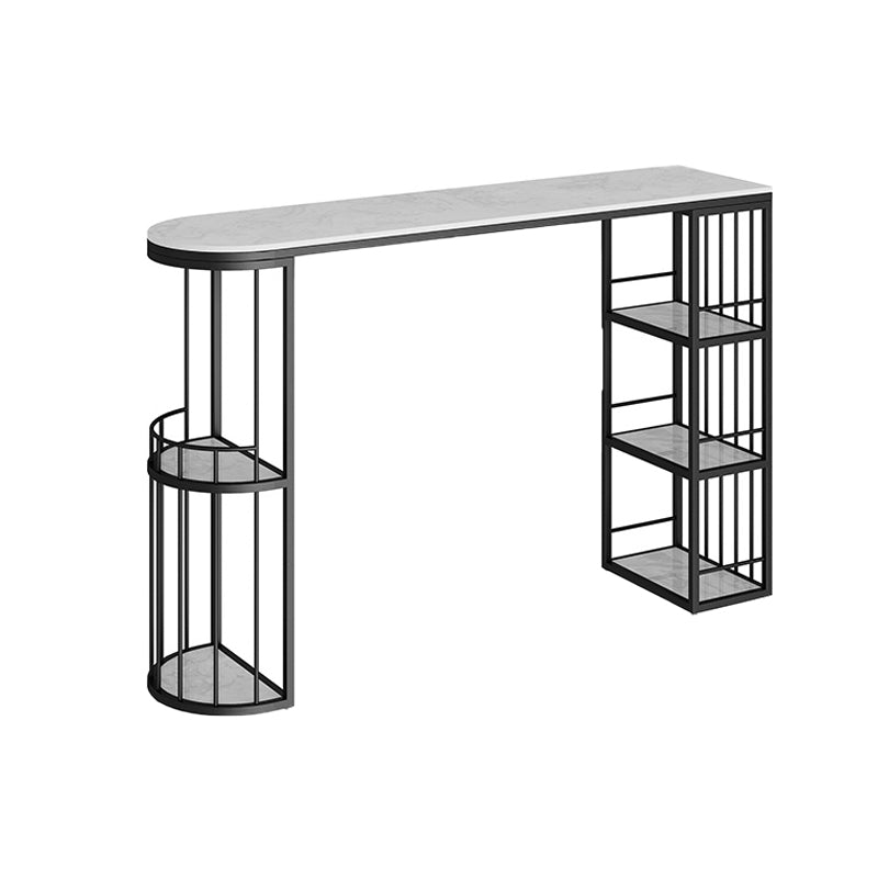 Mesa de barra de trineo de piedra interior mesa de almacenamiento de mesa fija moderna mesa de altura de la barra de almacenamiento