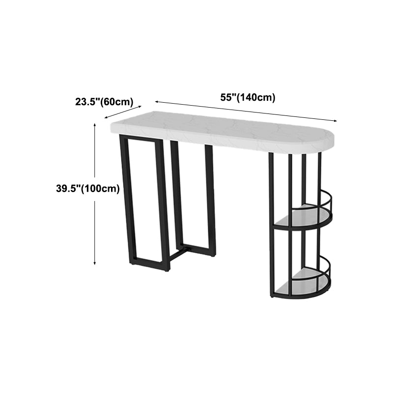 Marmeren steen binnen witte bistro balk tafel opslag vaste tafel moderne teller wijntafel