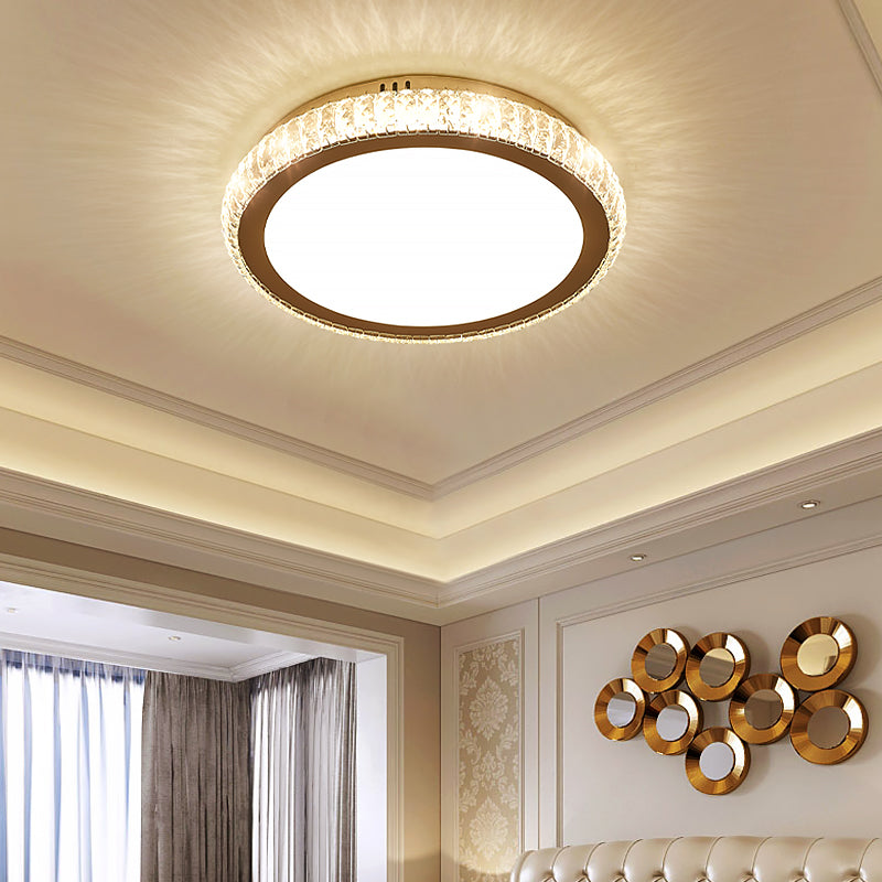 Plafoniere contemporanee da incasso Illuminazione a soffitto con paralume in cristallo a LED