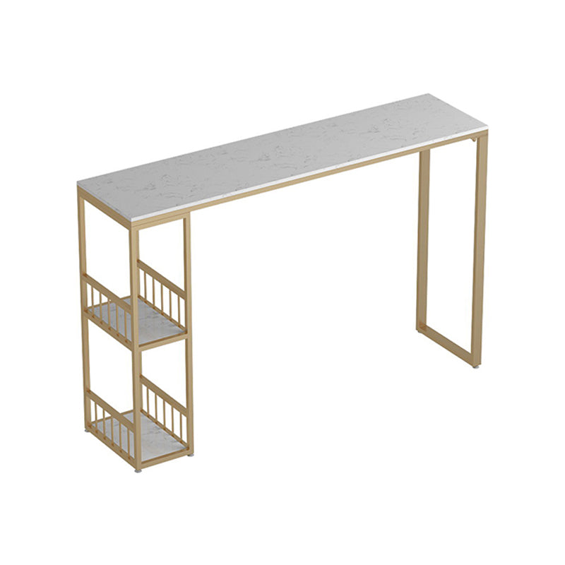 Glam Style 41.3 "H Table de bar en marbre Blanc Table du bistrot top bistro pour le salon