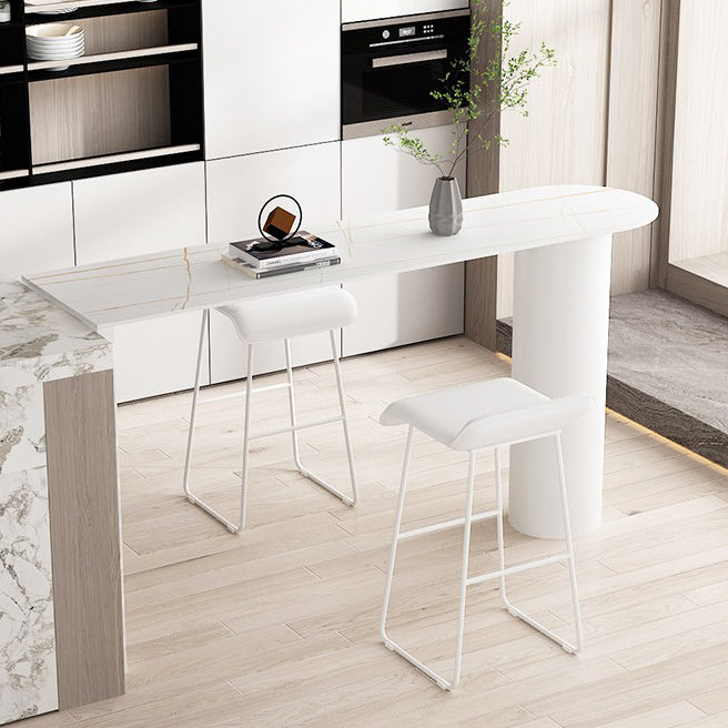 Glam Style 41.3 "H Bar Table Faux Marble White Top Specialiteit Bistro Table voor woonkamer