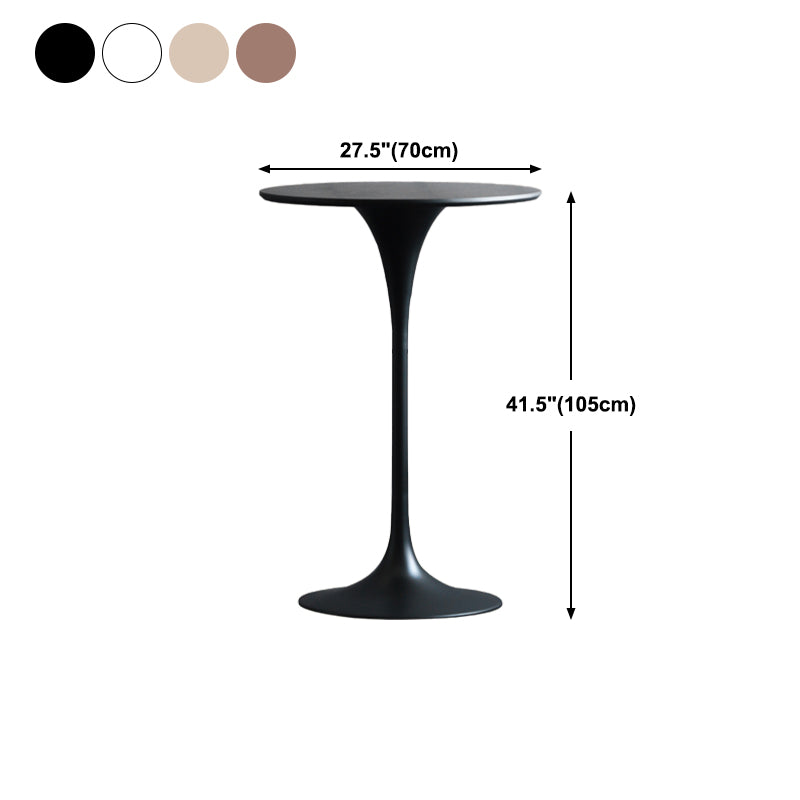 Industriële metalen balktafel ronde top 41.3 "h voetstuk bistro tafel voor café en breakroom