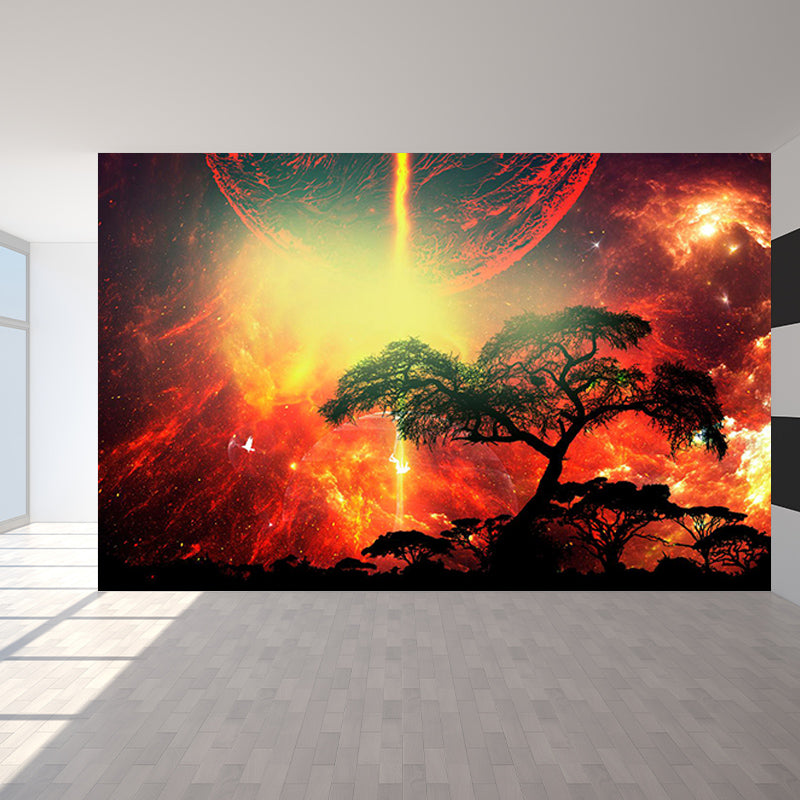 Novelty Style Universe Wall Mural Wallpaper Eco-friendly for Bedroom