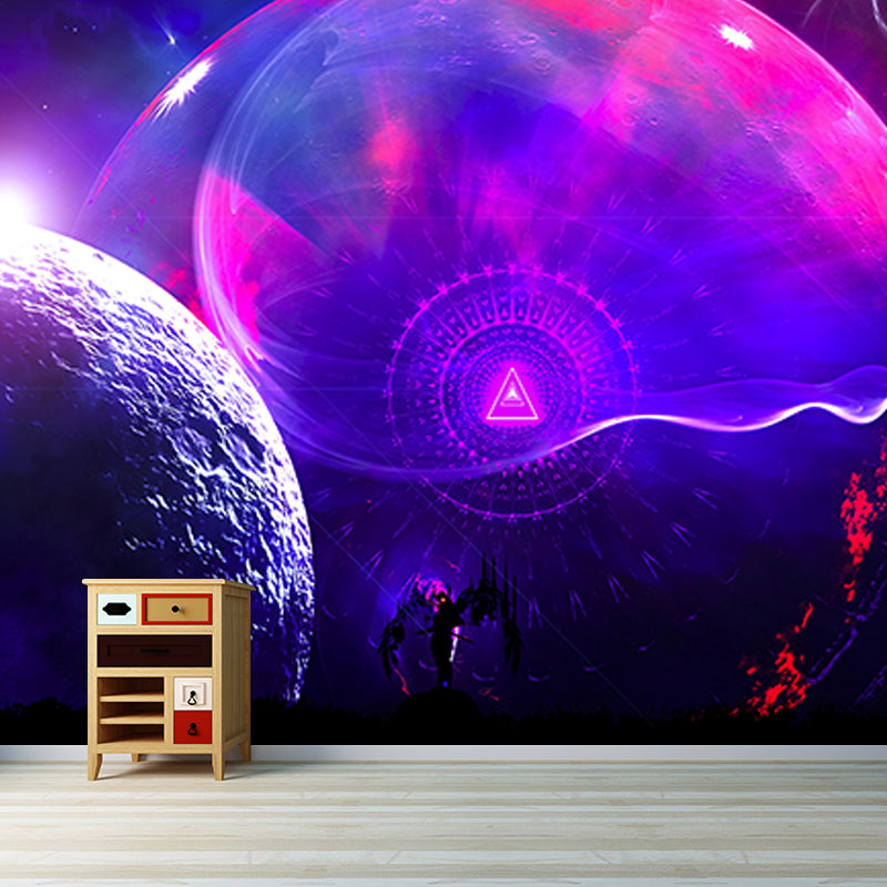 Novelty Style Universe Wall Mural Wallpaper Eco-friendly for Bedroom