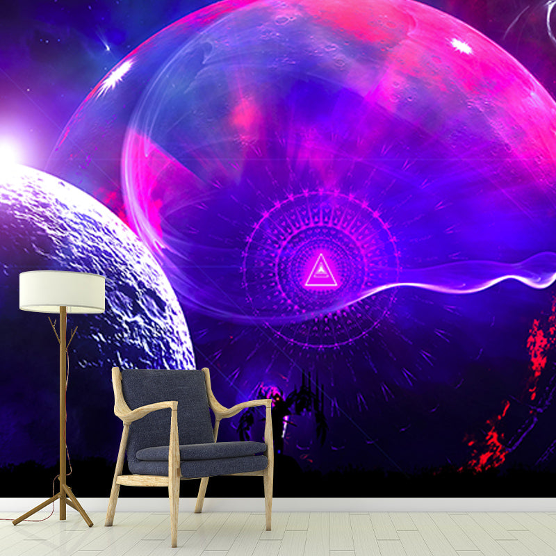 Novelty Style Universe Wall Mural Wallpaper Eco-friendly for Bedroom