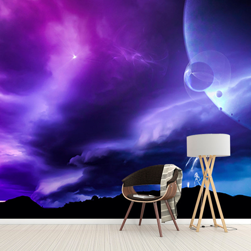 Illustration Customized Universe Wall Mural Wallpaper Eco-friendly for Living Room