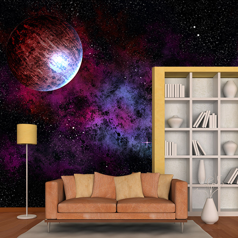 Customized Illustration Universe Mural Wallpaper Eco-friendly Wall Art