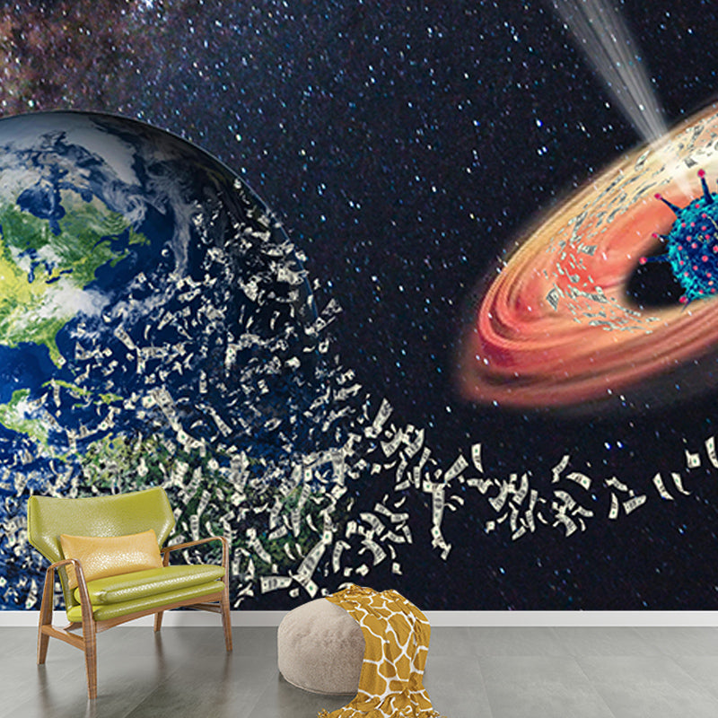 Universe Illustration Wall Mural Wallpaper Eco-friendly for Bathroom